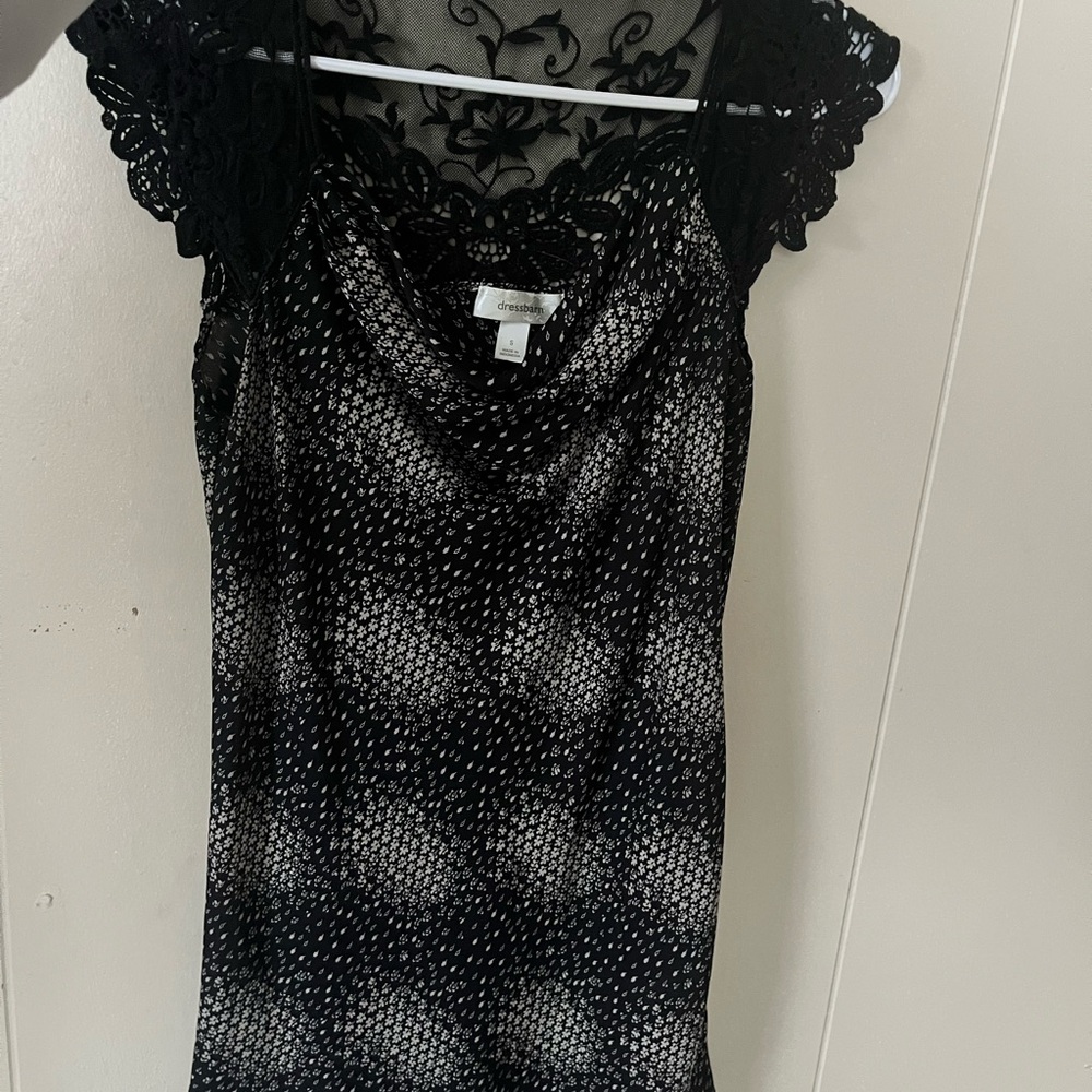 Dressbarn Black Lace Blouse